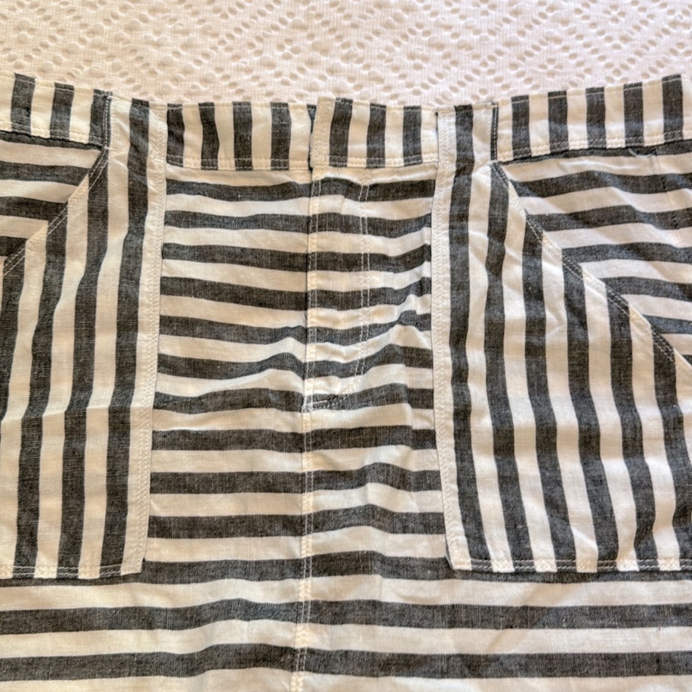 Anthropologie Stripped Linen Skirt - Picture 3 of 5